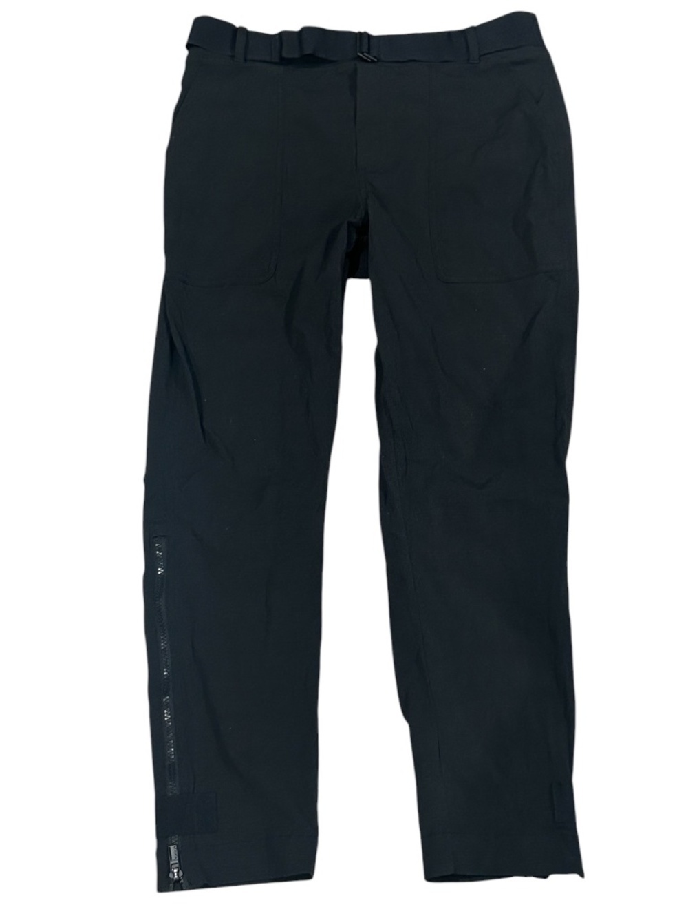 Athleta Trekkie Utility Cargo Belted Black Pants For Travel Or Hiking Size 8 - Picture 4 of 16
